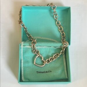Tiffany & Co. Sterling Silver 925 Open Heart Choker